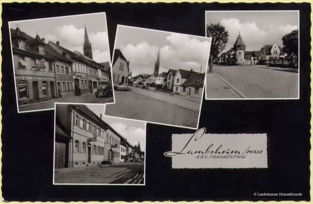 Lambsheim, 1960er Jahre (Hauptstrae, Weed, Trmchen, Hauptstrae)